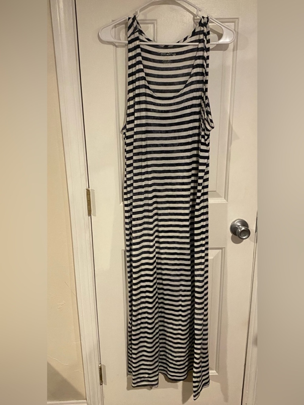 Just Love Black and White Striped Tank Maxi Dress